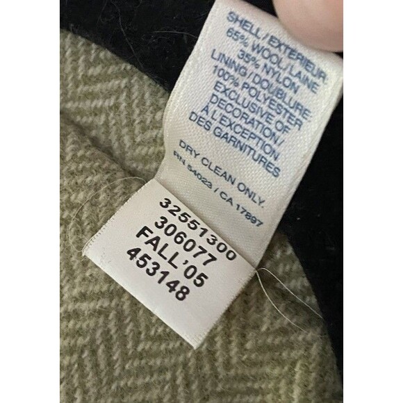 Vintage Y2K Old Navy Herringbone Wool Blazer Size S Fitted Short Academia Preppy - Picture 14 of 16